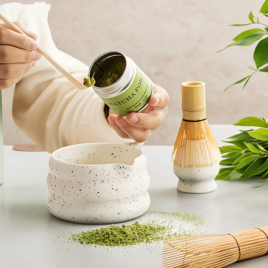 Juego de Té Matcha de 2 Piezas Estilo 2025, Tazón, Batidor de Té, Cepillo de Mat