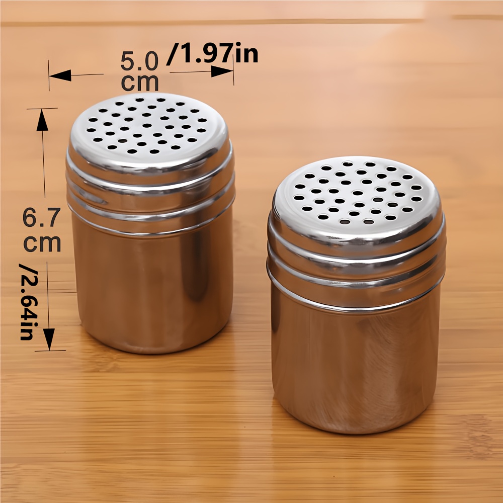 2pcs Foodservice Stainless Steel Dredge Shaker
