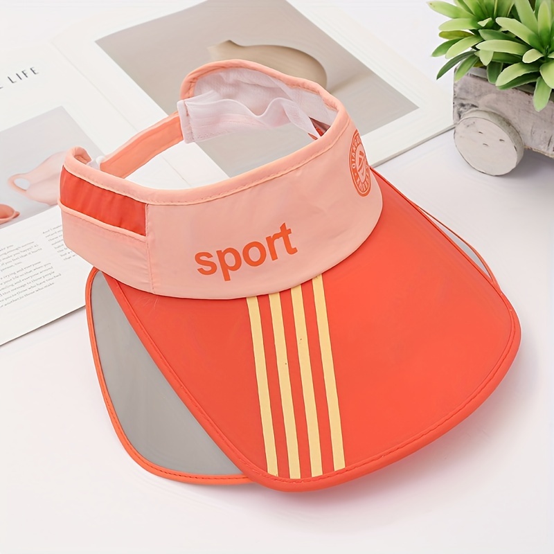 Widened Adjustable Brim Visor Hat Candy Color Uv Protection - Temu