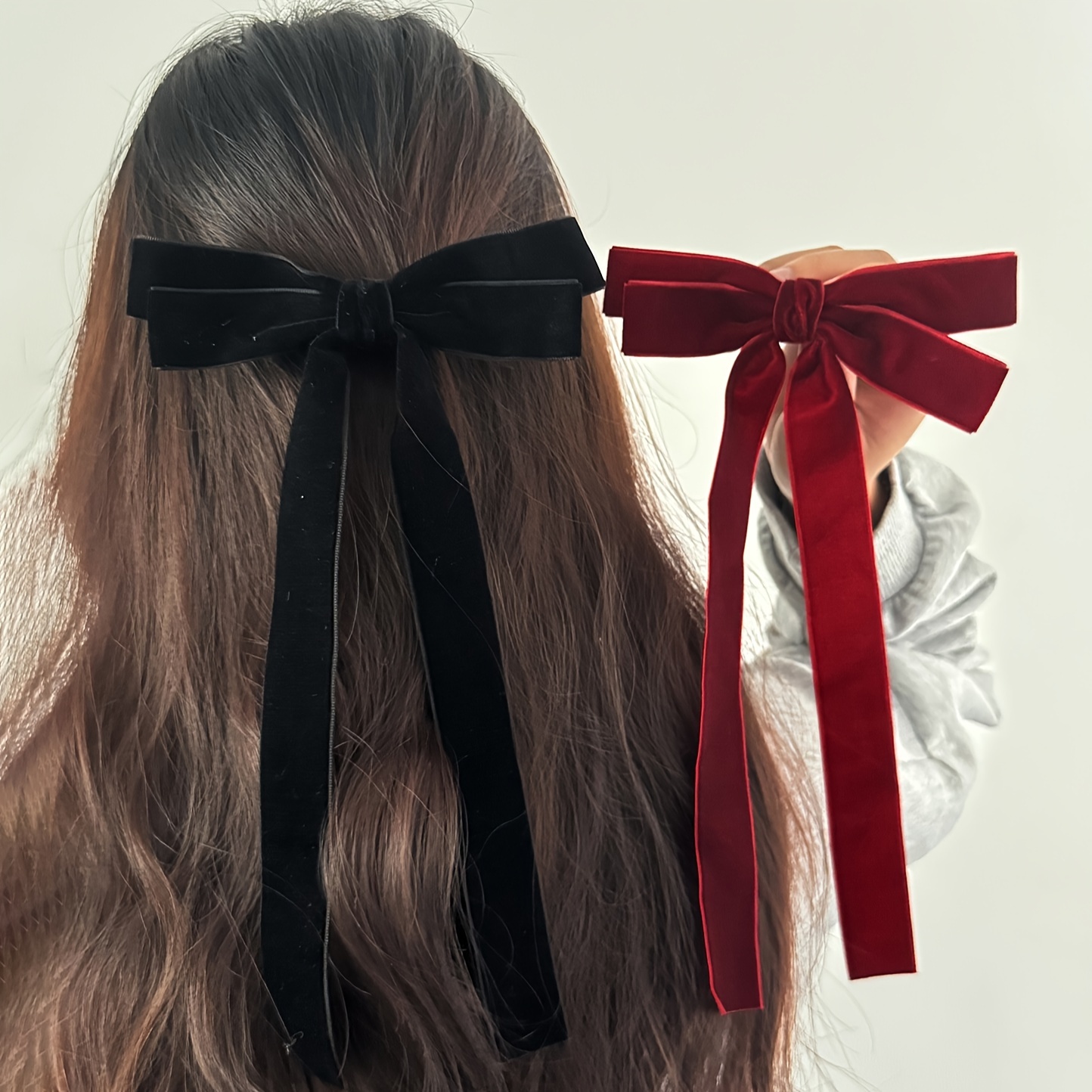 

2pcs Elegant Ribbon Bowknot Shaped Hair Clips Decoration For Women And Daily Use Wear