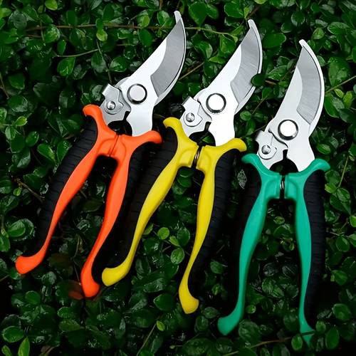 1pc professional heavy duty pruning shears with non slip handle suitable for trimming thick branches floral arrangements landscape ideal gardening gift for professionals and enthusiasts random color