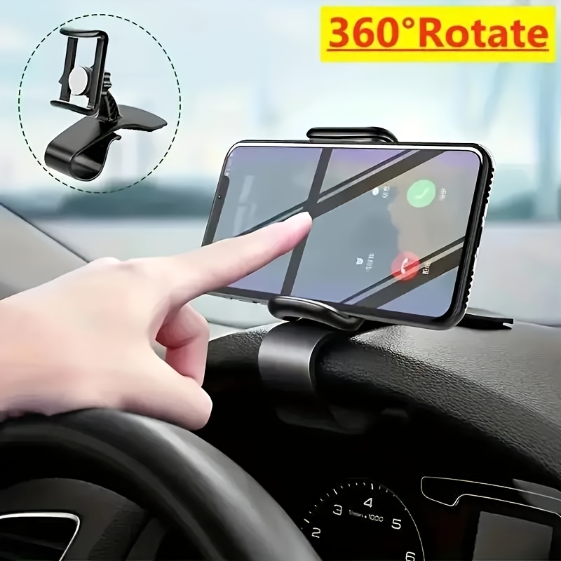 

Rotatable Car Phone Holder, Multi-functional Abs Dashboard Mount, Bracket For Gps Navigation, Universal Fit, Waterproof, No Battery Required