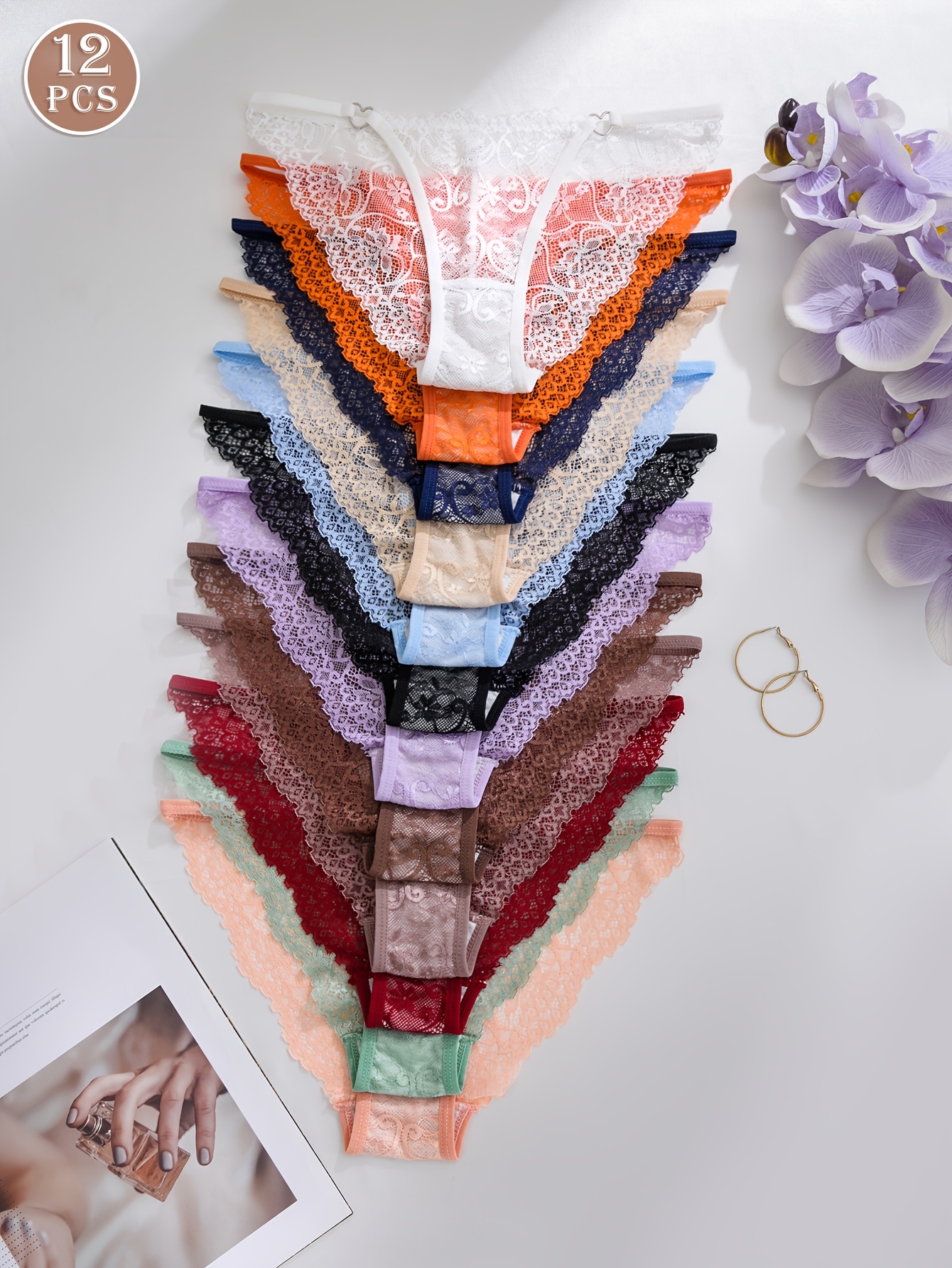 Lot 12 culottes femme dentelle