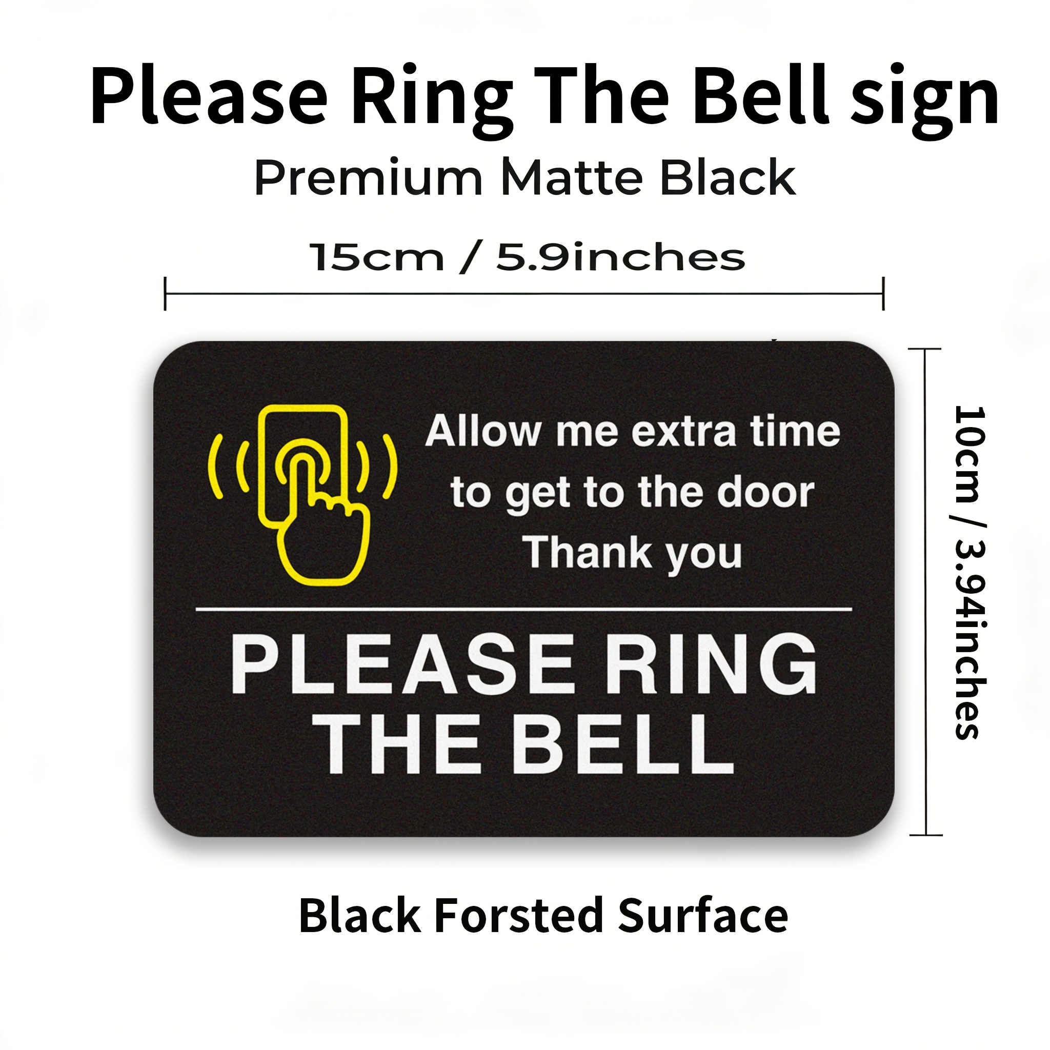 TEMU Please Sign, Self-adhesive Durable Abs, Matte Texture, Universal For Family , Courier, , , 15 Cm X 10 Cm (5.91 3.94 In)