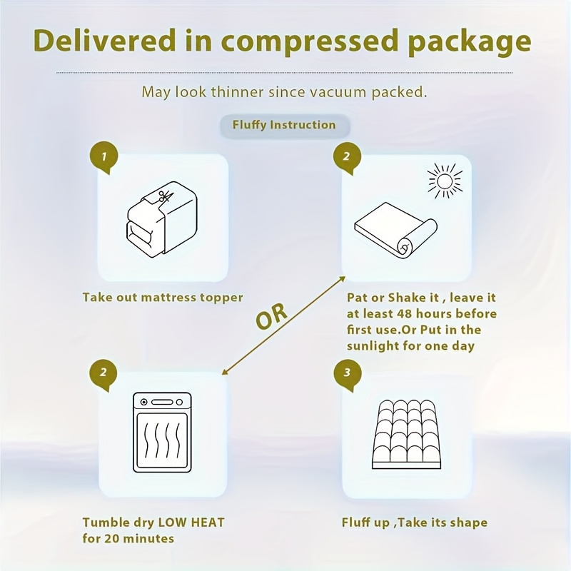 Super Soft 4Inch/ 10 Cm Deep Fill Mattress Topper Luxury Quilted Bed Pad With Elastic Corners Breathable, Durable, Machine Washable, Ideal For Single, Double, King Super King Beds For All Season Comfort