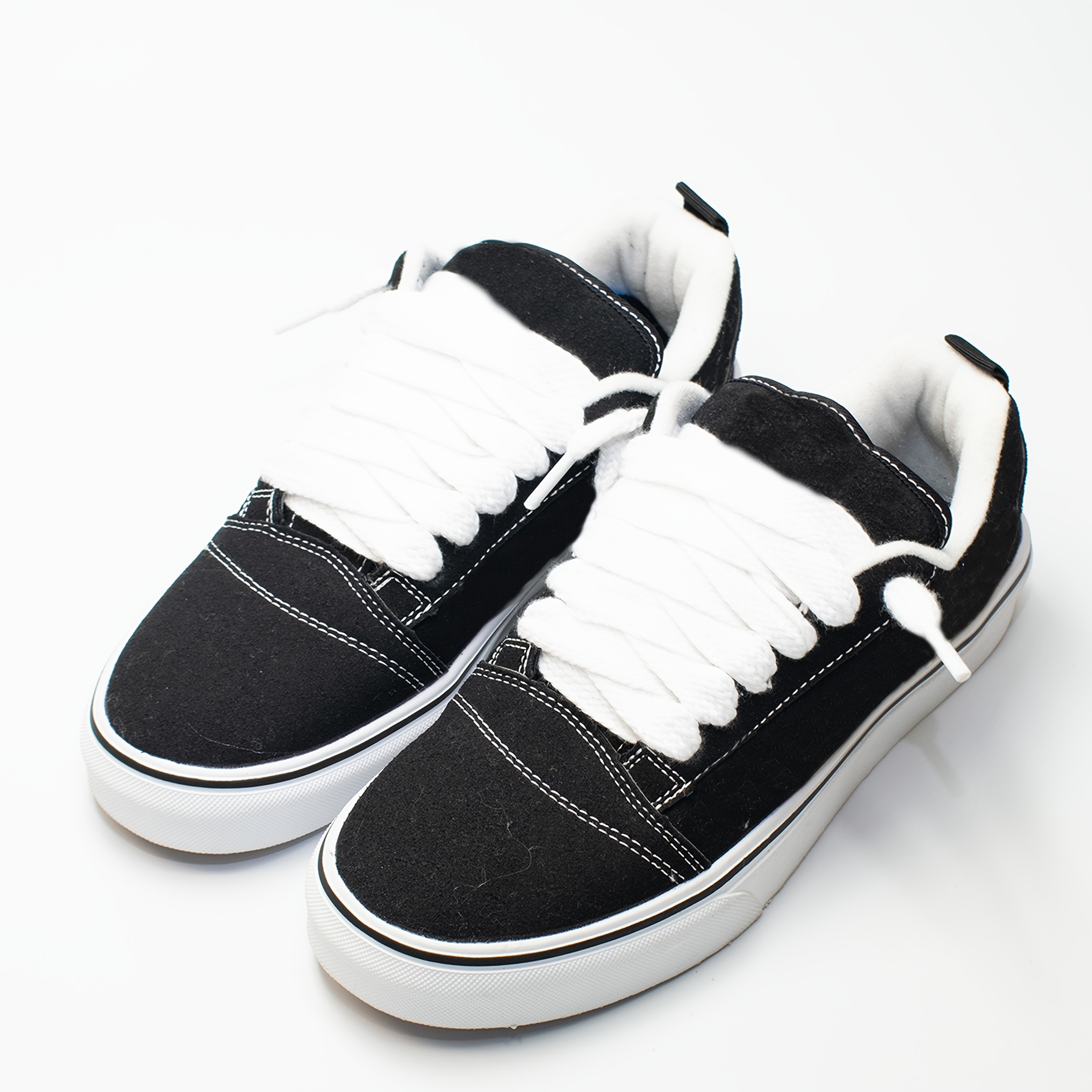 TEMU Un par de cordones planos de 2 cm de ancho, ideales para zapatillas deportivas casuales clásicas, sin batería, regalo de Navidad