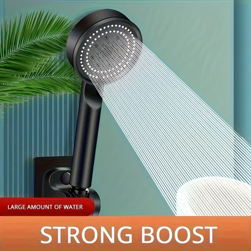 5-Mode High-Pressure Shower Head - Water-Saving Adjustable Spray, Easy Hang/Insert Installation, Durable Plastic Construction with Thin Mist Technology for Enhanced Bath Experience