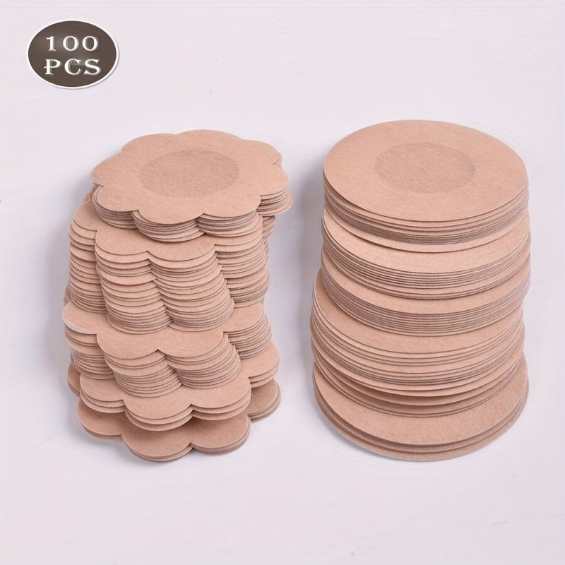 100pcs disposable nipple covers self   breathable seamless invisible bra lingerie accessories and underwear accessories womens fitted bra pads nipple covers to prevent   perfectly   and swimwear beach wedding