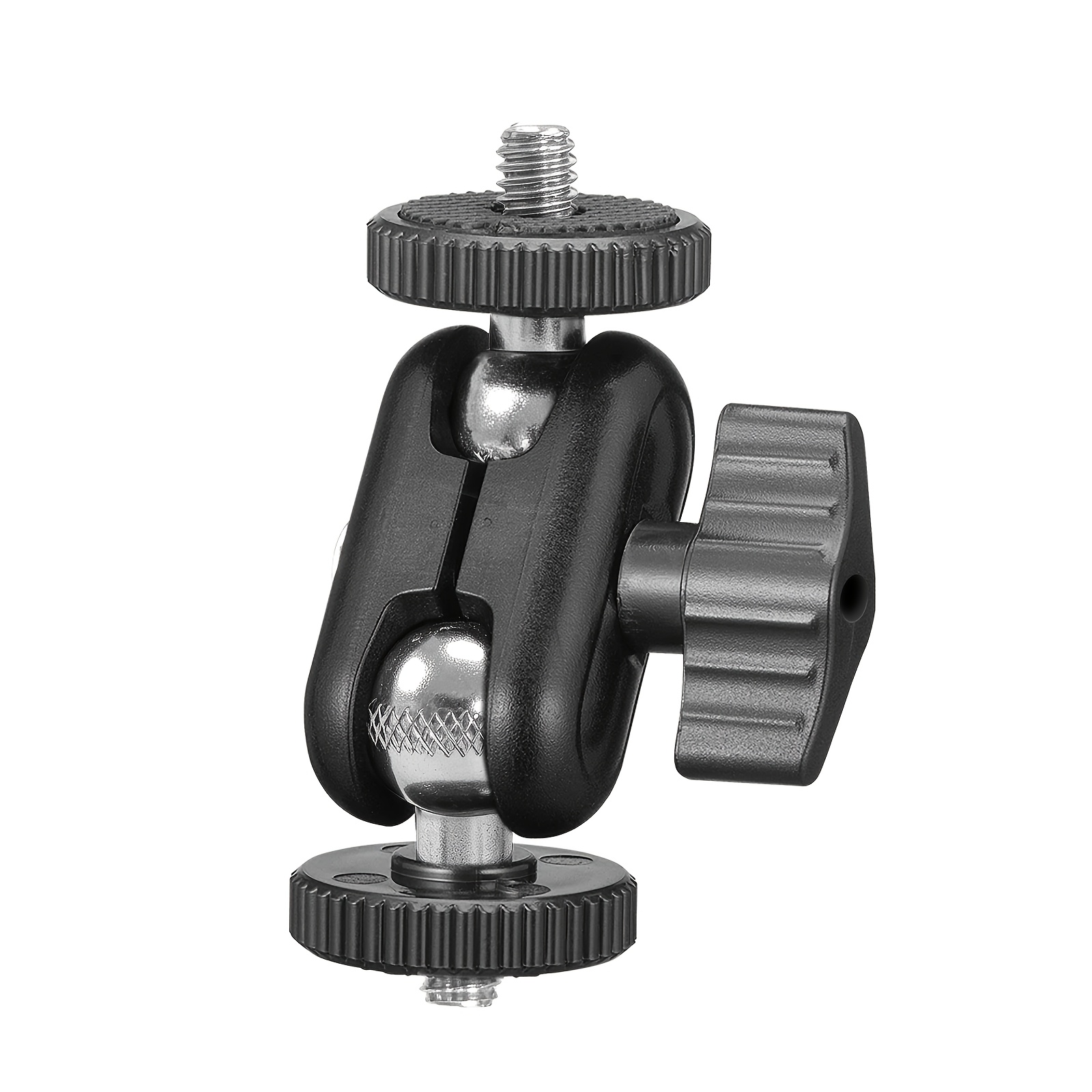 TEMU 1 Set Magic Arm With Dual Ball Heads, 15mm Spherical Joint   1/4 Inch Screw, Heavy-duty Connector Compatible With X5, Adjustable Universal