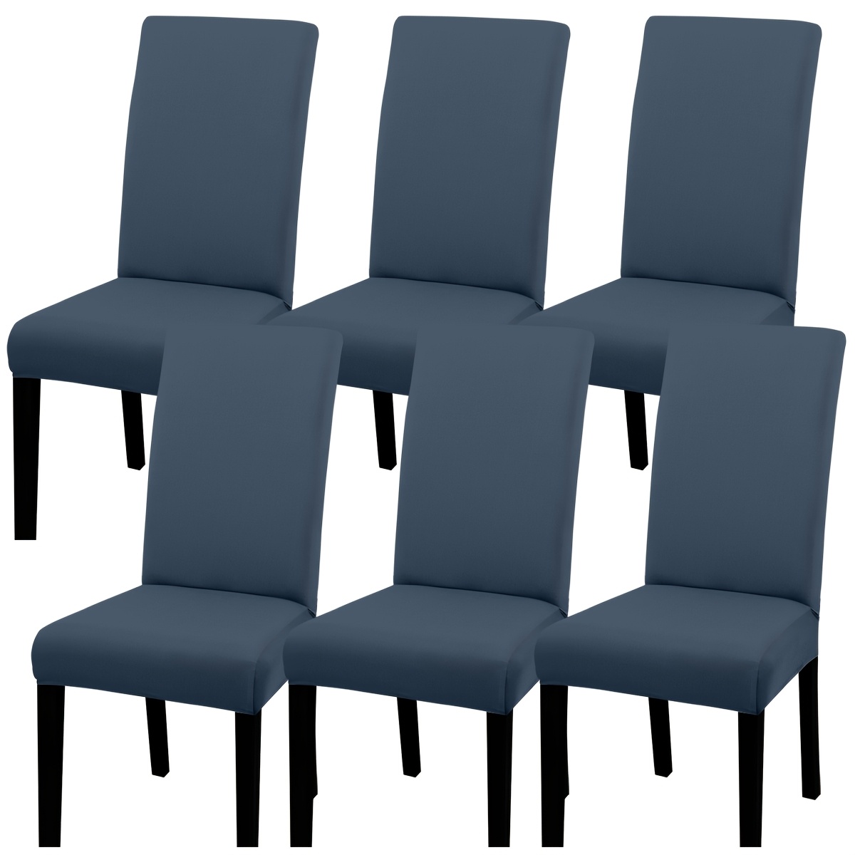 E-shop 4/6-teiliges Set elastische Stuhlbezüge – Mehrfarbig, Stuhlhülle, weicher elastischer Sitzschoner, geeignet für Restaurant, Küche, Bankettsaal,