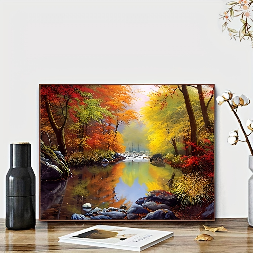Simple picture of leaf prints  Painting, Autumn painting, Simple acrylic  paintings