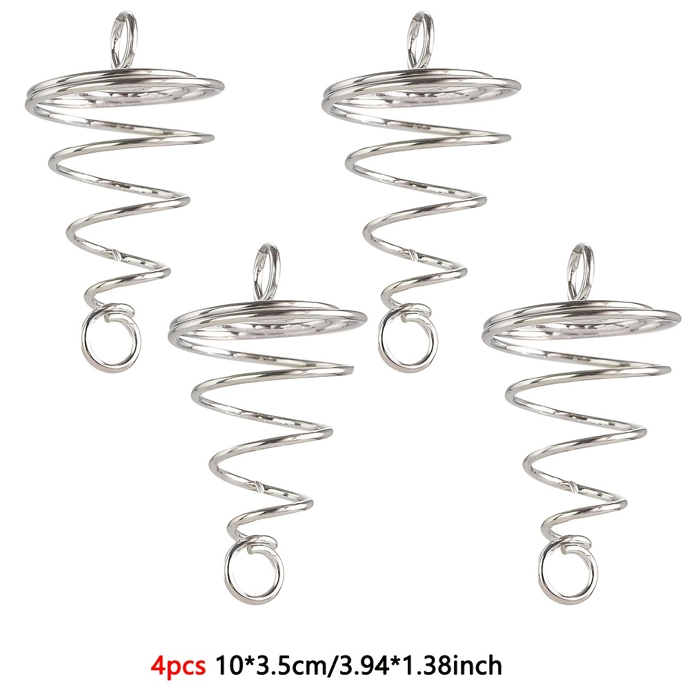 TEMU 2/4pcs Sun Catcher Additions, Elegant Rotating , Stainless Steel Spiral Tail Sun Catcher - 3d Visual Effect Crystal Pendant, Outdoor Garden