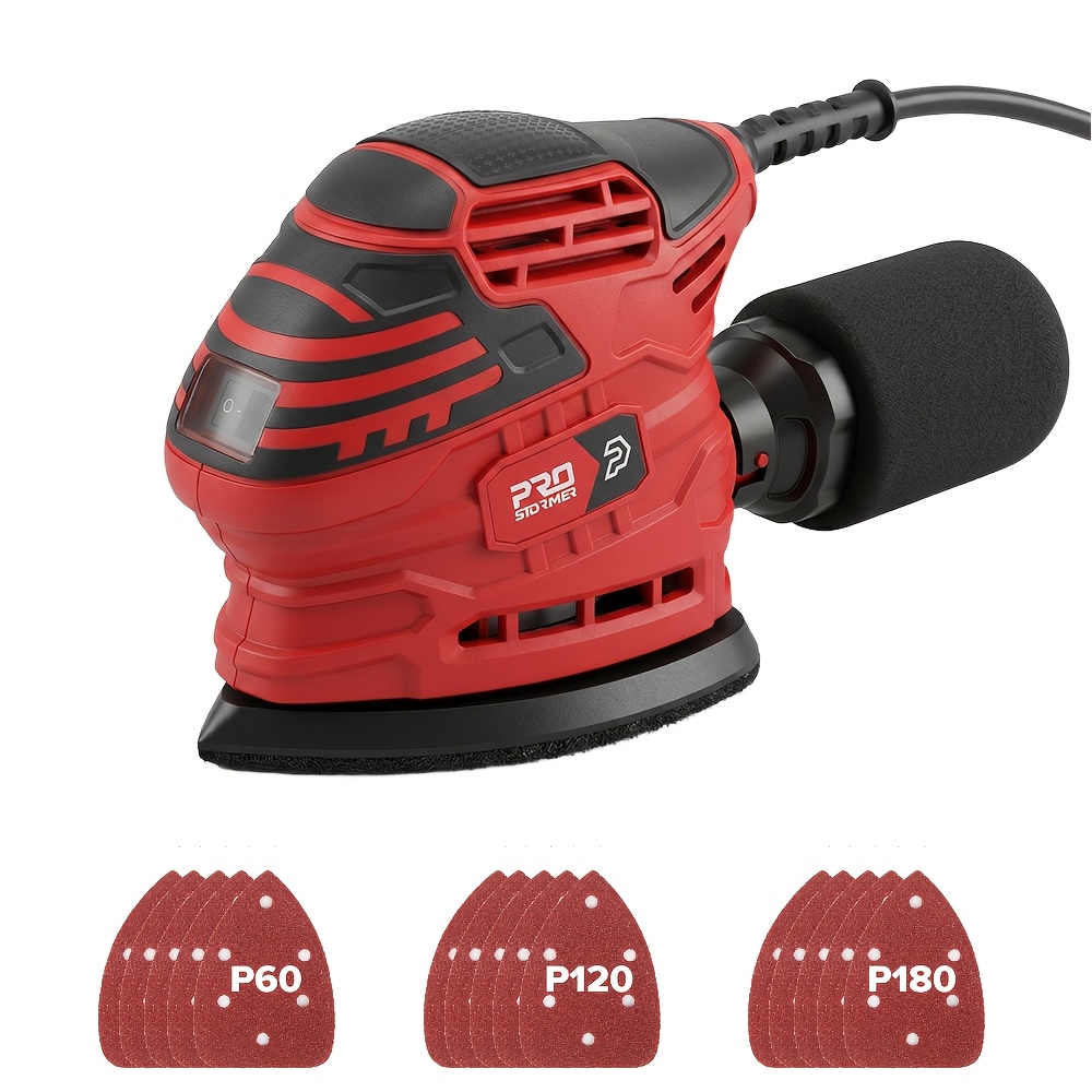 TEMU 13000 Rpm Electric Detail Sander With Dust Collector, With 15 Sanding Discs, Ideal For Easy Sanding And Polishing In Tight Corners, Perfect For