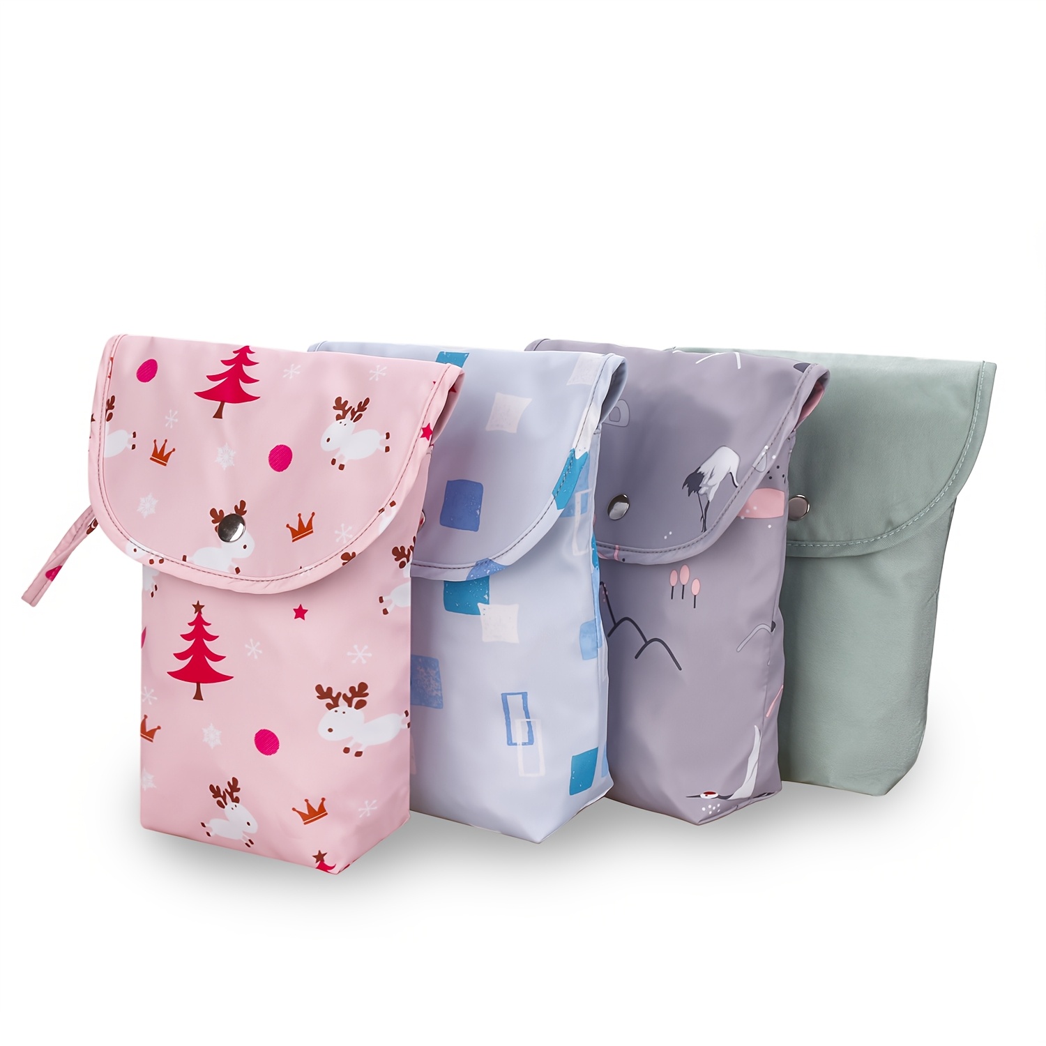 Children's Diaper Storage Bag, Portable Outing Pouch for Diapers, Disposable Diapers, and Cloth Diapers