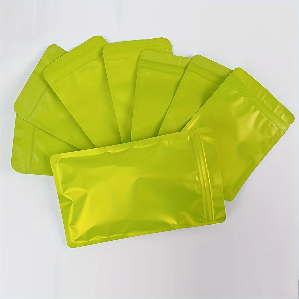

100pcs, Double-sided Colorful Green Bone Bags, Matte Frosted Aluminum Foil Bags, Double-sided Blackout Blind Bags, Privacy Bags, Jewelry Packaging Anti-oxidation Sub-packaging Bags, Card Document Bags
