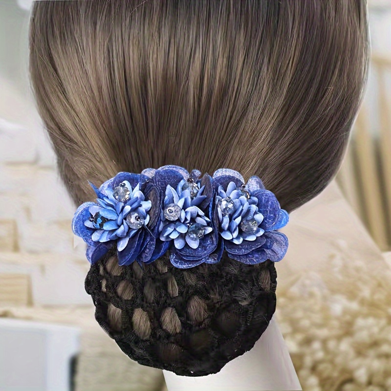 Vintage Beaded Floral Hairbun Cover Hair Accessory Vintage Beaded Floral Hairbun Cover Hair Accessory - Etsy Canada main image 3