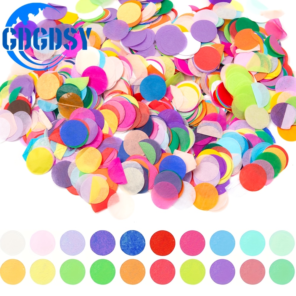 5000 Sheets Of Colored Round Tissue Paper, Inches, 20-color Desktop Confetti Dots, Perfect For Diy Art Greeting Cards