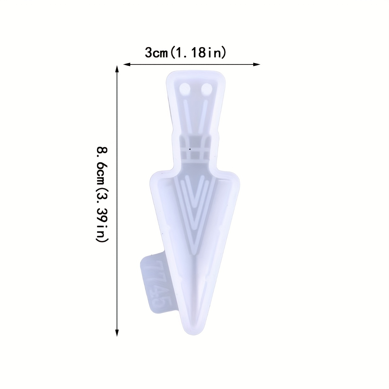 Image of Necklace Pendant Silicone Mold Diy Spear Pendant Epoxy Resin Mold Pendant Decoration Necklace Mirror Epoxy Resin Mold