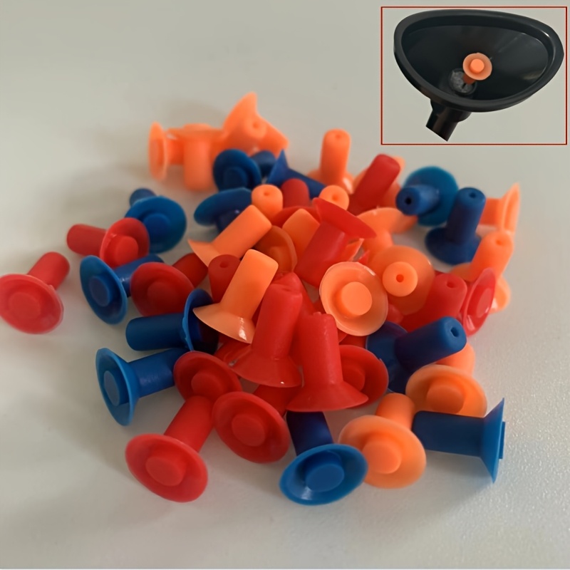 

30pcs Silicone Dart Tips For Sports Blow Tubes, Fits 0.36" To 0.37" - Assorted Colors