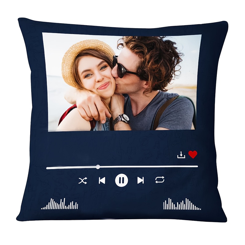 

1pc, Couple Custom Music 18x18 Inch Song Super Soft Short Plush Throw Pillow (no Pillow Core)