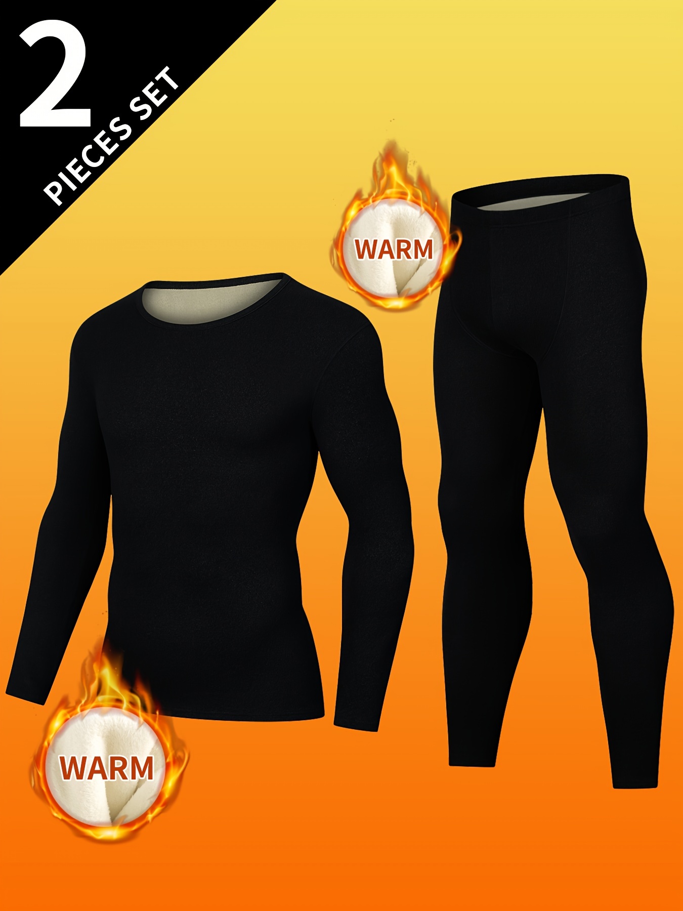 conjunto ropa interior térmica hombre piezas camiseta Temu