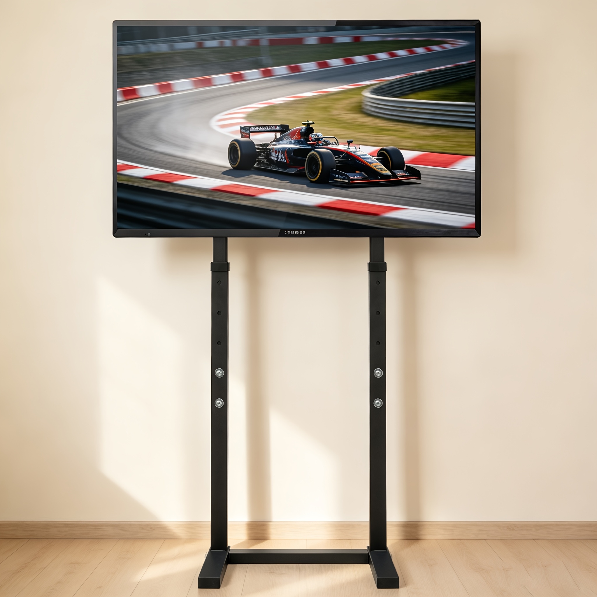 TEMU Tall Tv Stand Height Adjustable Tv Mount Standing Tv Bracket For 32"-65" Flat Panel Led Lcd Screens Max Vesa 600x400 Up To Loading Weight 40kg