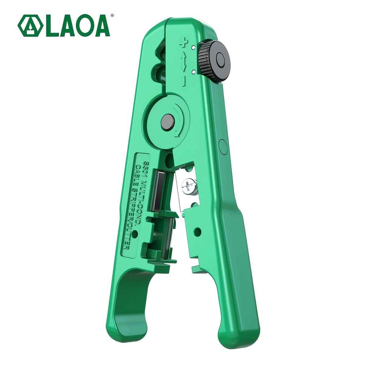 

Laoa Adjustable Cable Stripper - Plastic, Green, Wire & Cable Peeler, Network Stripper, Cable Cutter