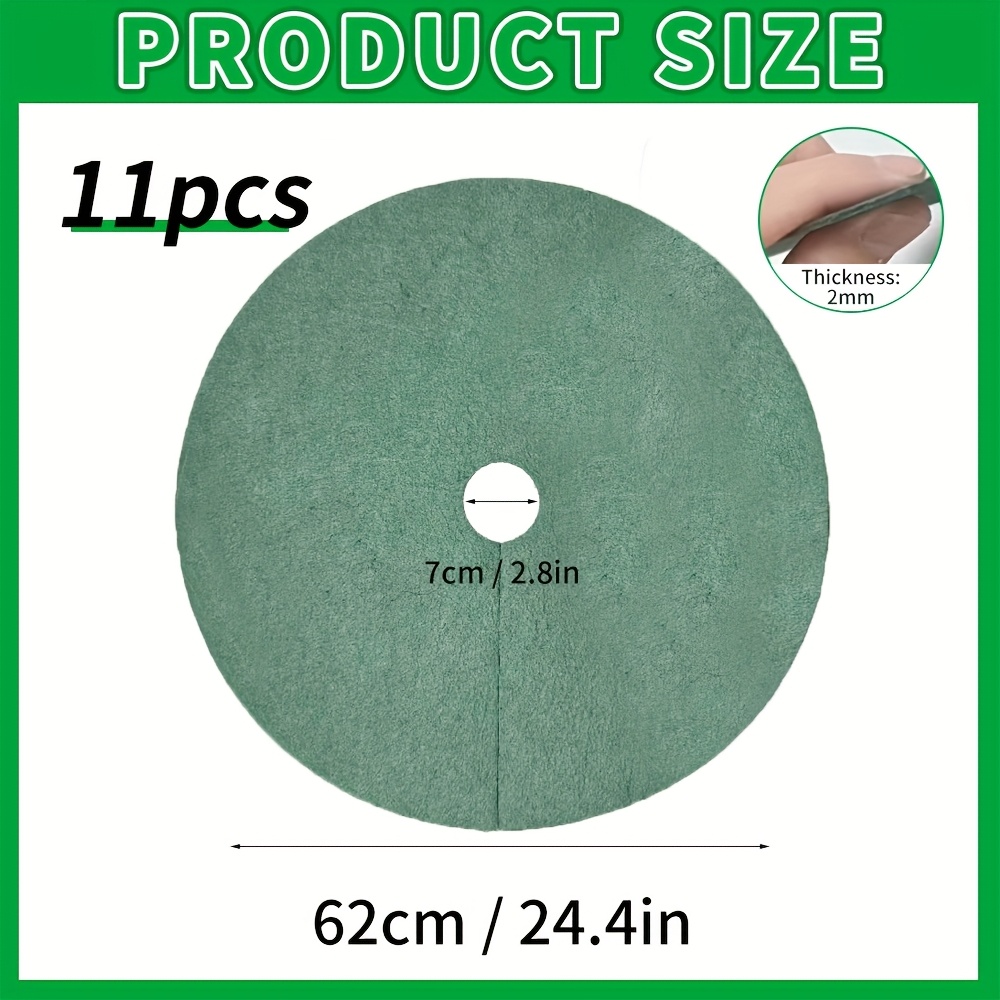E-shop 11-tlg. Vlies-Grasabdeckung, unkrauthemmendes Tuch, verhindert Unkraut, schützt Pflanzen, Gartenzubehör, geeignet für Parks, Gärten, Bäume
