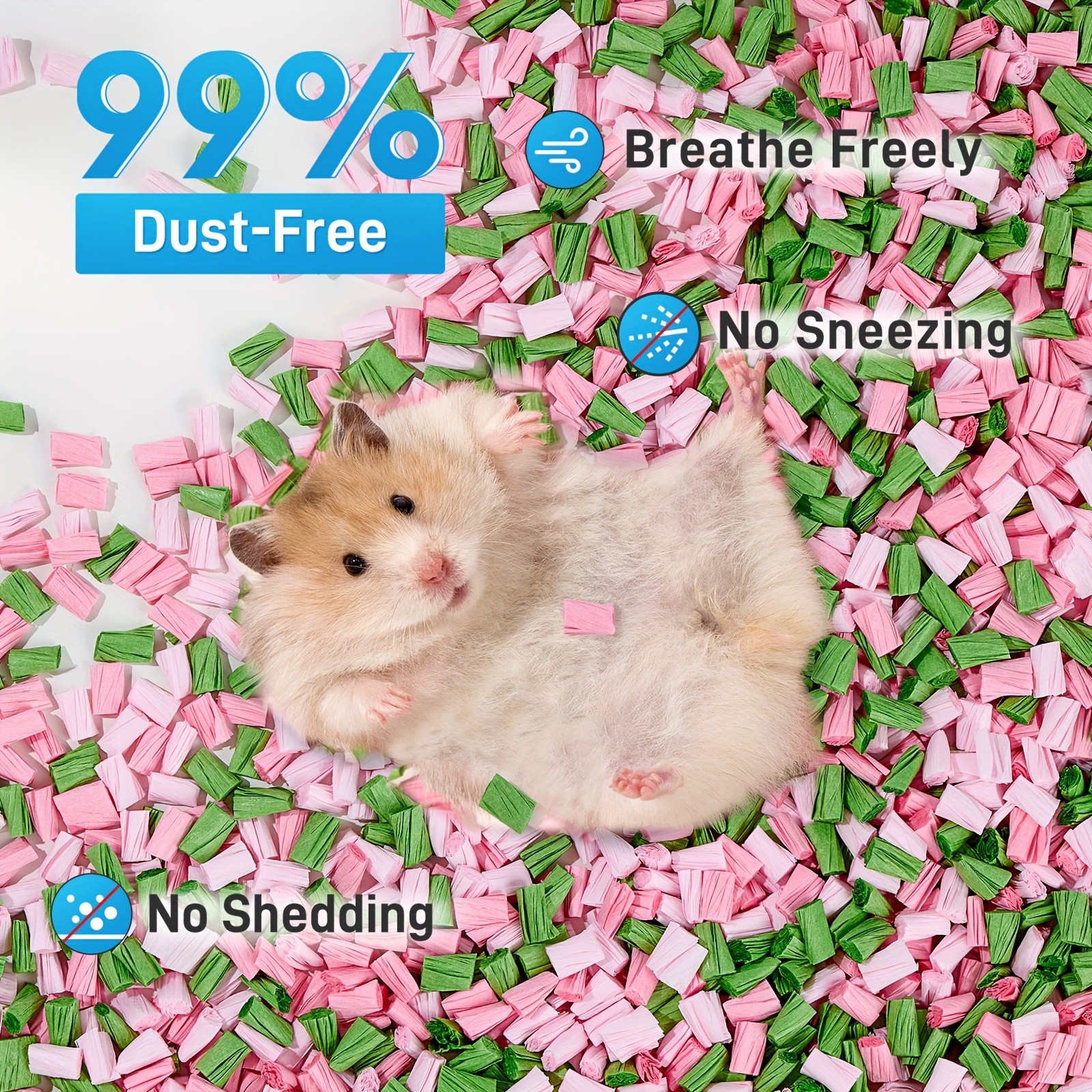 BUCATSTATE Hamster Paper Pellet Bedding, 450G - Free from Dust, Highly Absorbent, Odorless Litter for Small Pets. Ideal for Syrian Hamsters, Dwarf Hamsters, Gerbils, Mice, Lemmings, Degus, Reptiles, And Birds