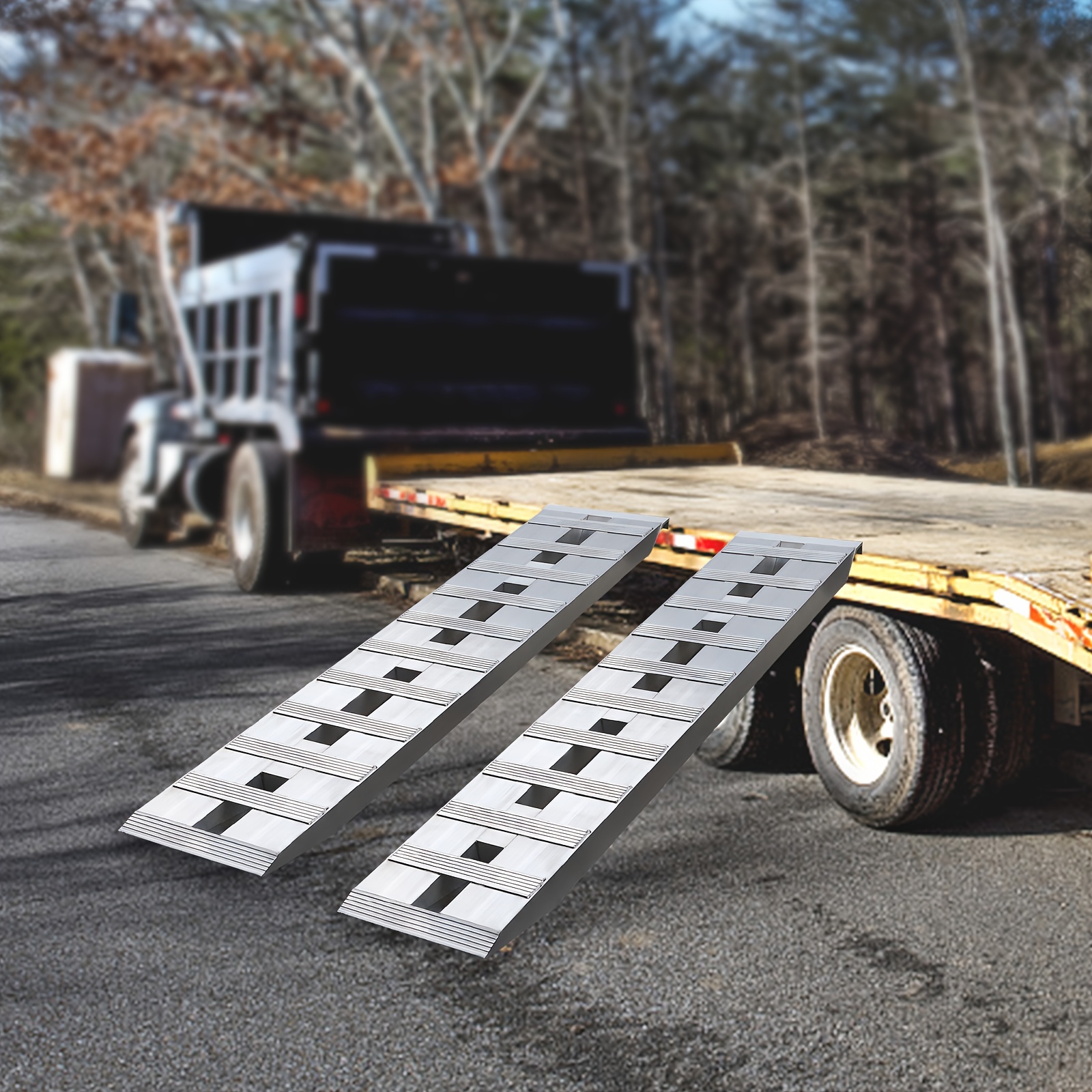 

2 X 60 * 12 Inch 6000 Pound Aluminum Trailer Ramps Loading Ramps For Trucks Automatic Trailer Ramps For Cars