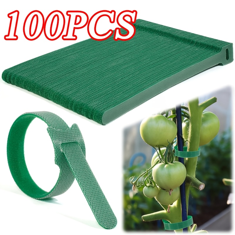 TEMU 100pcs Of Garden Ties, Versatile Ties, 8-inch Adjustable Nylon Ties For Supporting Plants And Vines