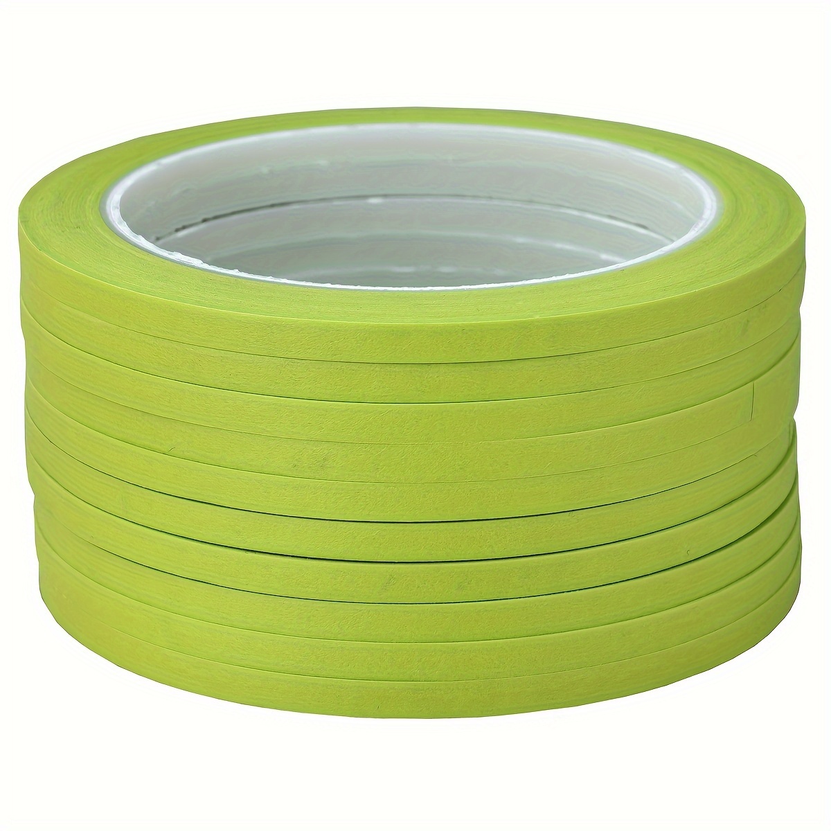 

10 Rolls Of Green Washi Masking Paper Tape, Decorative Tape For Diy Crafts