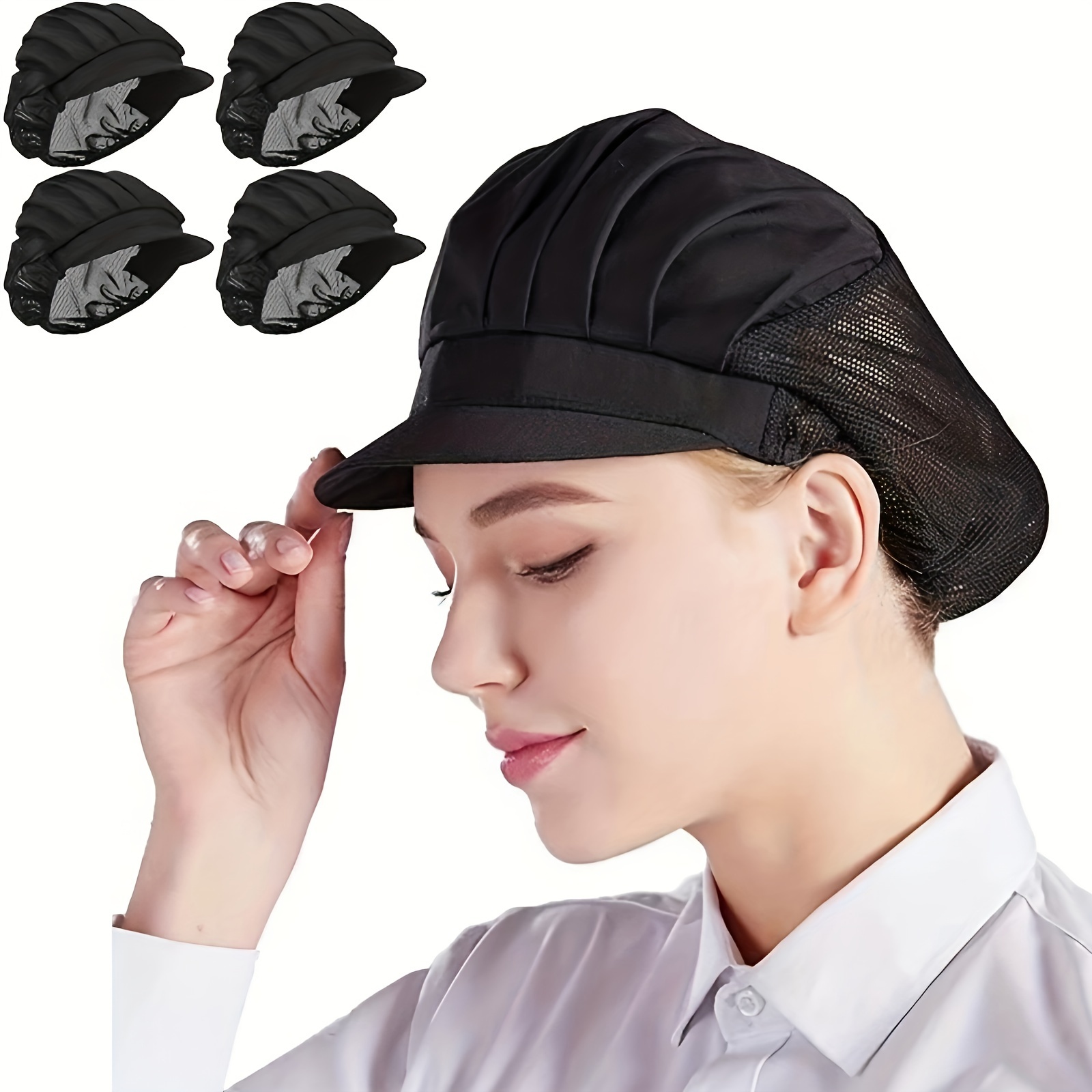 

2/3pcs, Bonnets de Filets à Cheveux Casquettes de Alimentaire de Ajustable en Élastique Respirant de Beanie Filets à Cheveux Adultes,