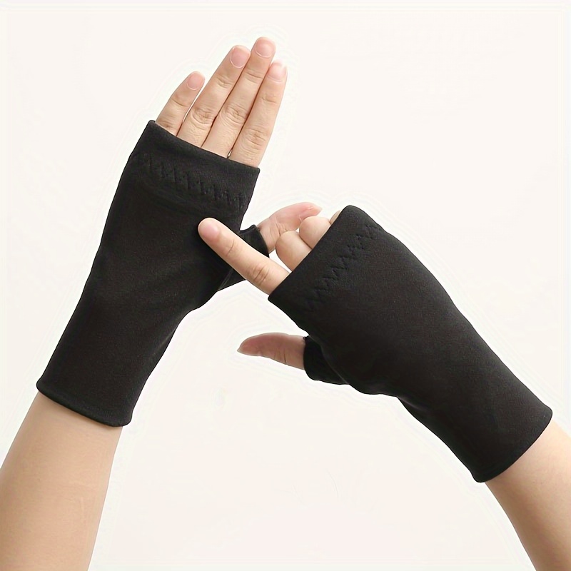 

Gants doigts en pour femmes, gants -doigts à écran tactile chauds pour et l'hiver, couleur unie décontractée, tissu tricoté, amélioration de la chaleur, pour le cyclisme et