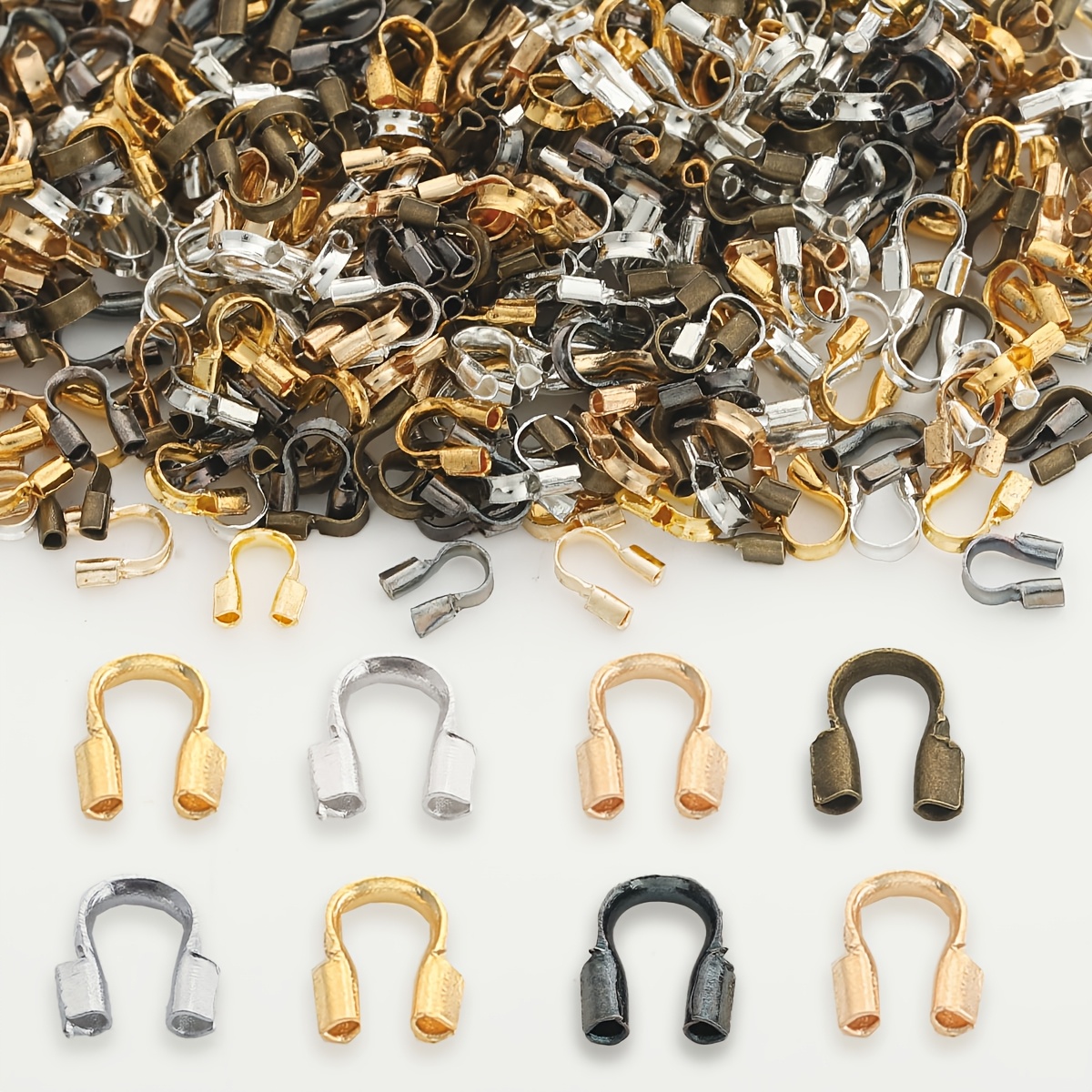 105pcs U-Shaped Mixed Color Line Clasps for DIY Projects