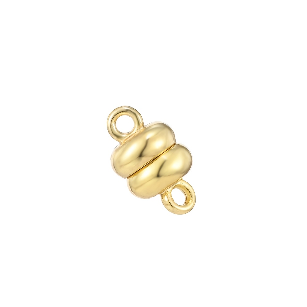Image of 5 Pairs Of Flat Round Magnetic Buckles, Removable Alloy Magnetic Pendants, Suitable For Making Bracelets And Necklaces Connectors