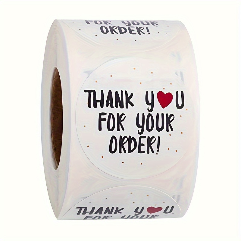 

500pcs 1" ' You For Order' - - Adhesive Labels For Small Packaging, Envelopes, &