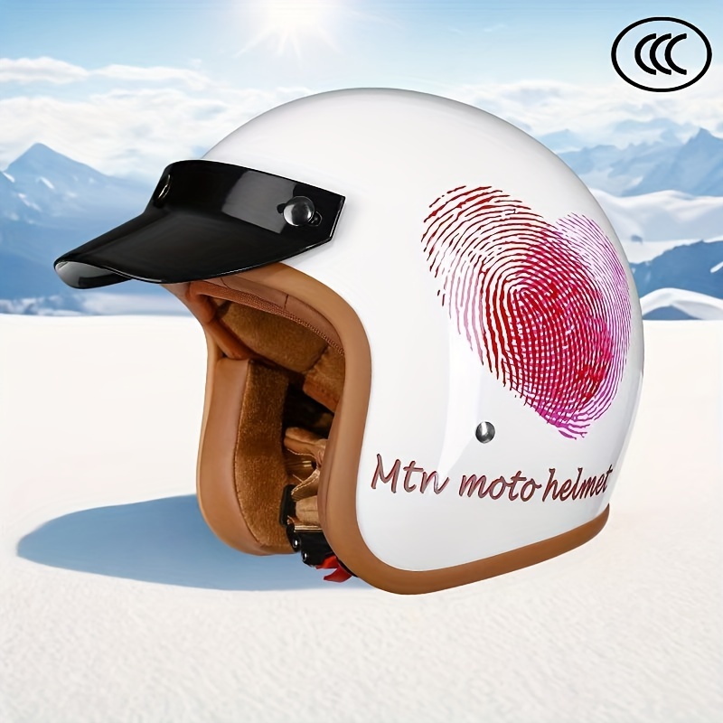 dot open face motorcycle retro motorbike helmets vintage