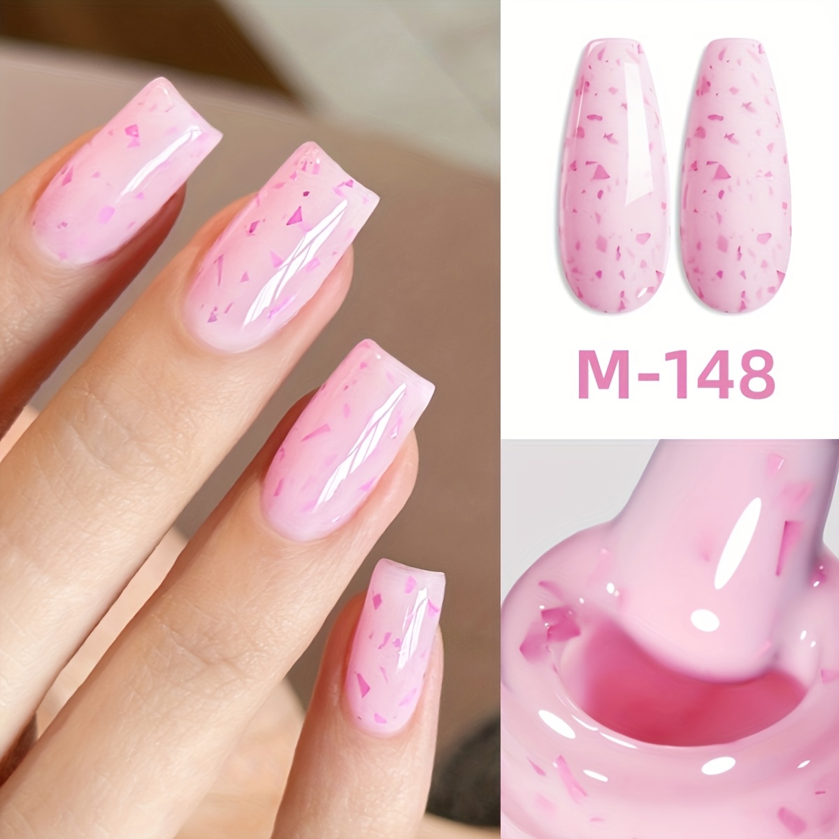 Image of 2025 Spring And Summer Nails 15ml Cream Glitter 6 Colors Optional New Popular Nail Polish Semi-permanent Nail Art Soak-off Led Nail Salon Diy Nail Salon Gel