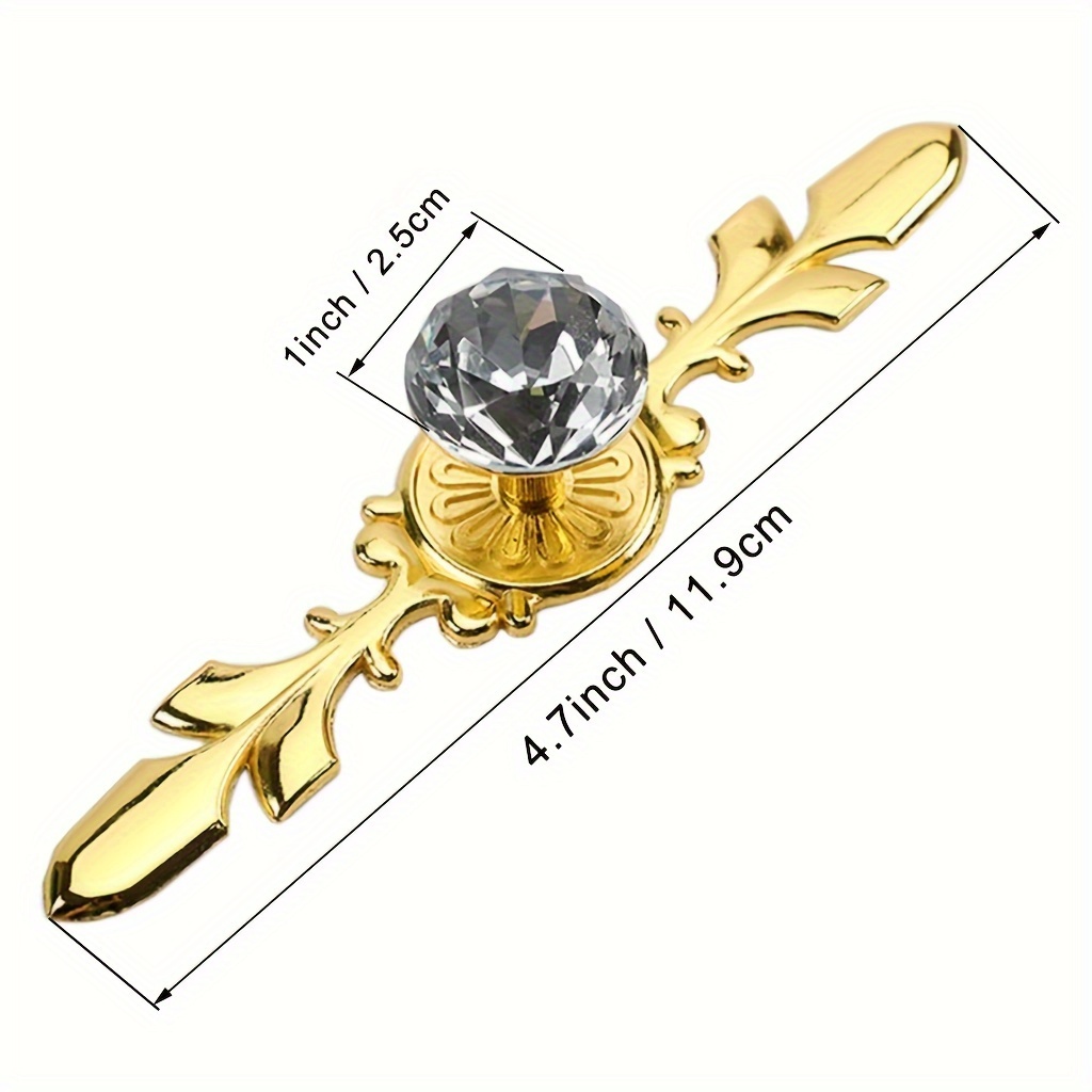 gold crystal knobs for dresser Crystal Gold knob Drawer Knobs Pulls Handles Dresser Knob Cabinet Knob –  ABVIN main image 0