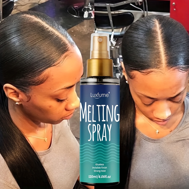 Luxfume Melting Spray | Strong Hold & Invisible Finish for Ponytail & Updos, Ideal for Normal Hair Types - Image 3