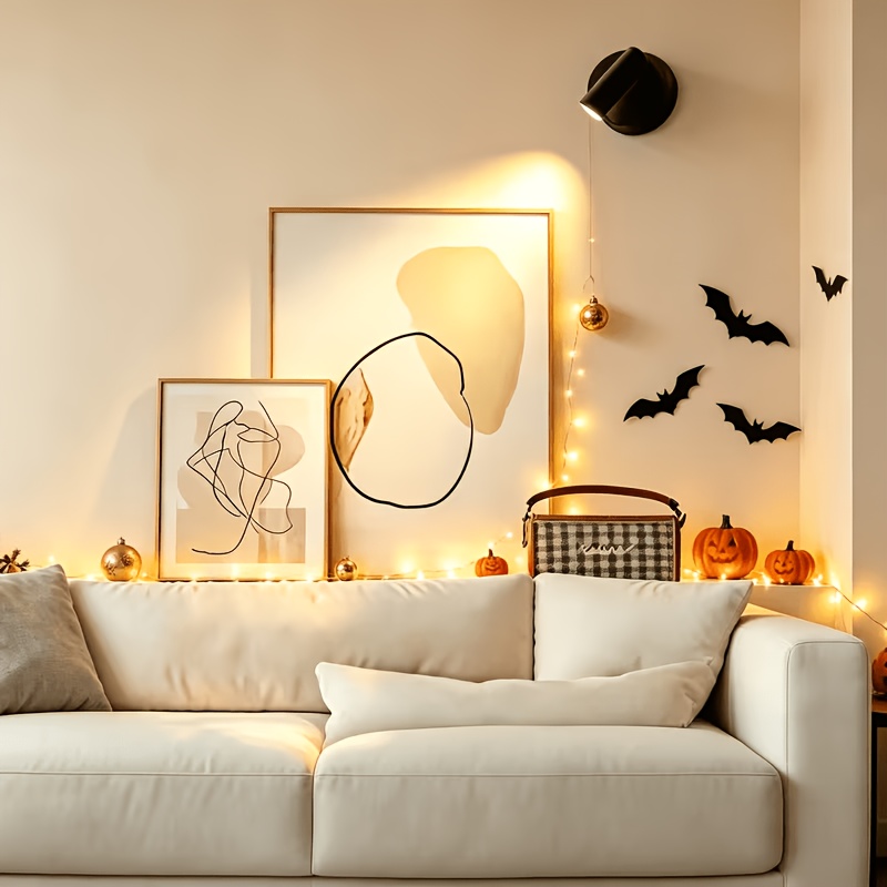 TEMU 1pc Foco LED con Sensor de Movimiento y Base Redonda, 3 de Color, Ajustable, Rotación de 350 Grados, Luz Batería, Adecuado para Pinturas,