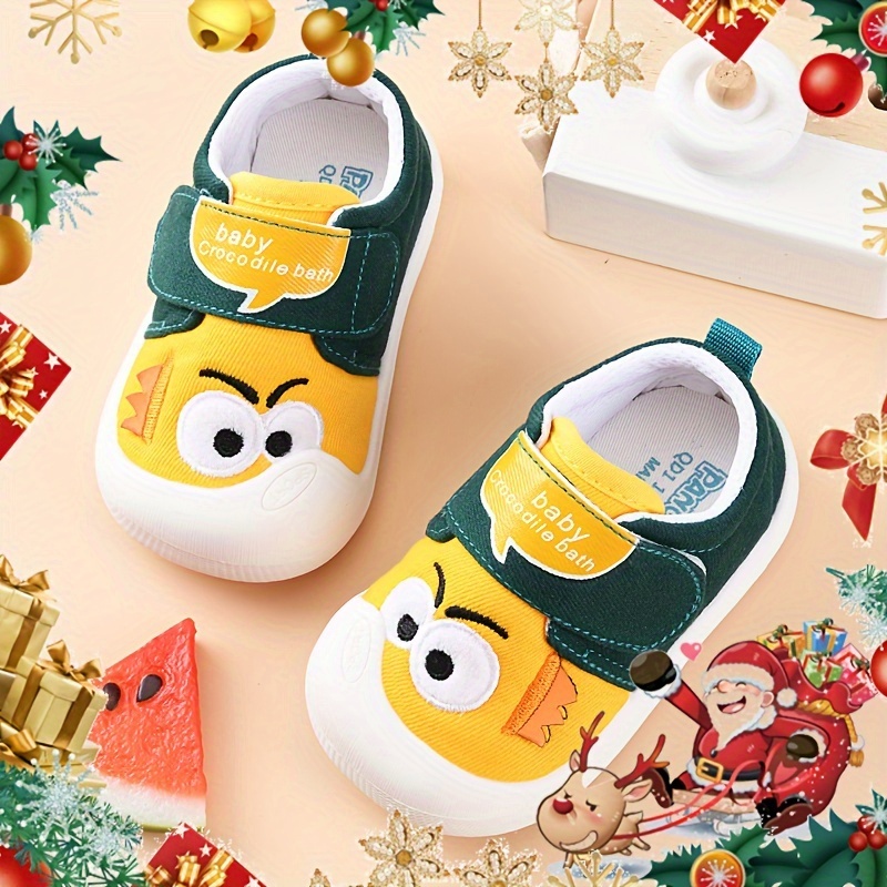 Lightweight Breathable Baby Walking Shoes Design with Closure, Soft  Fabric Upper TPR Sole for 1, Spring/Fall Toddler Shoes for B