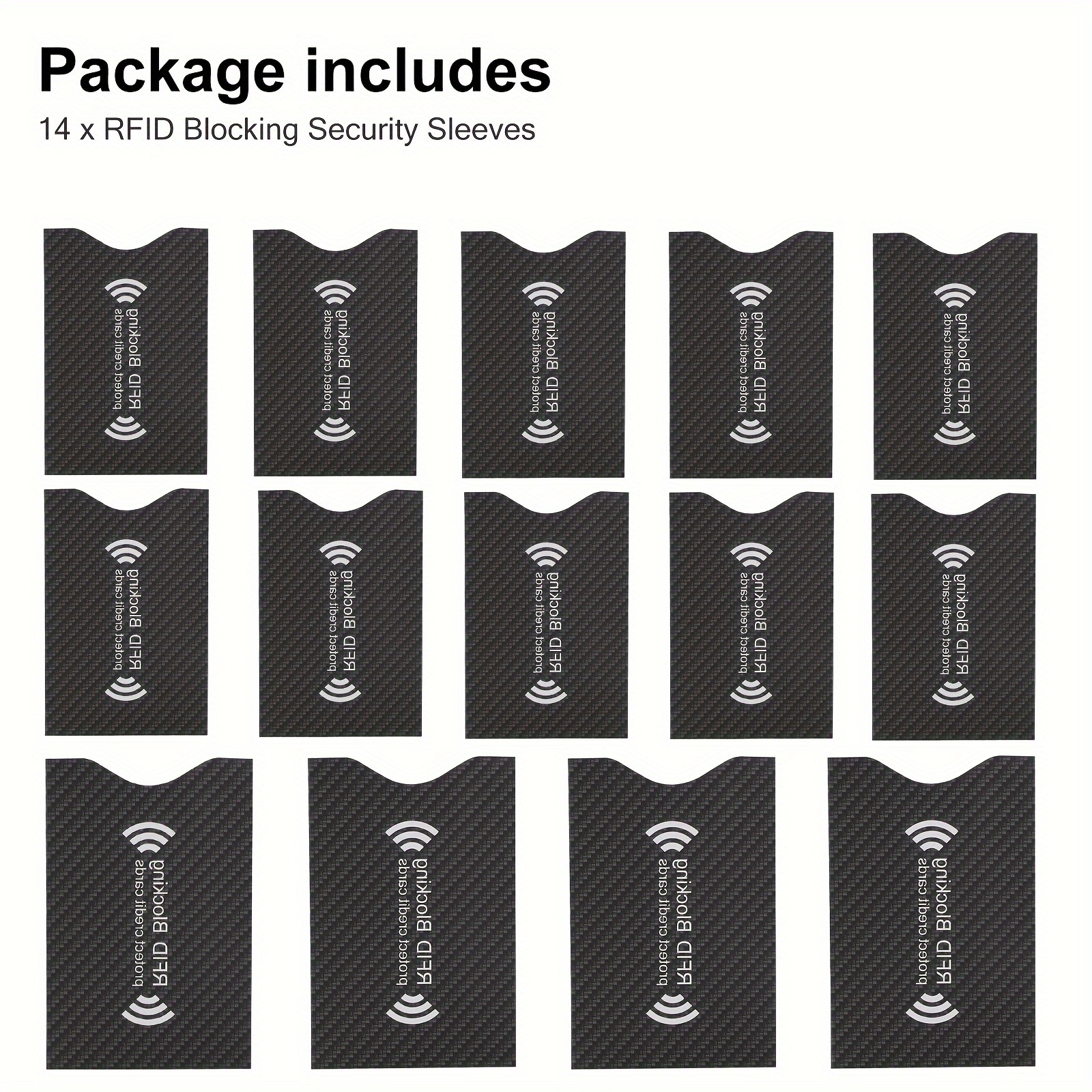2d 14pcs rfid blocking sleeves credit card protector anti - Temu