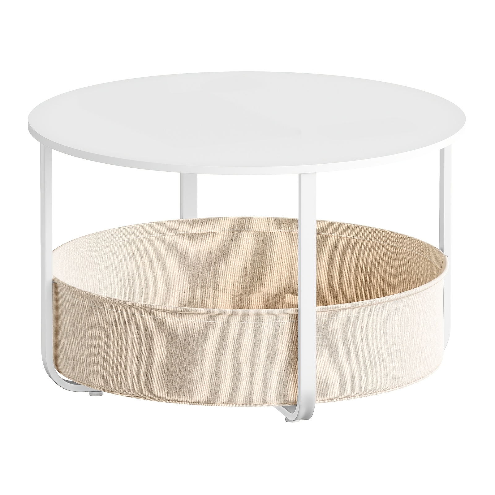 1pc Coffee Table, Side Table, Coffee Stand, Bedside Table, , Suitable For Such As Living Room, Bedroom, Study, Etc., White, Black Wood Grain Color