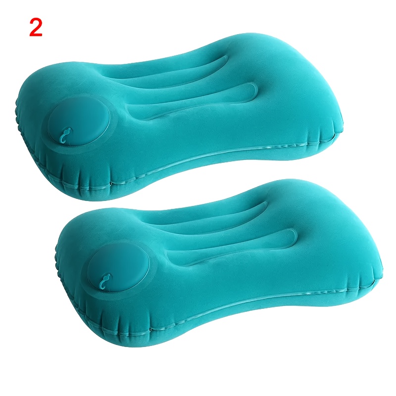 TEMU 2PACK Almohada Inflable Portátil y Cómoda para Camping, Piscina y Coche, Ultra , Soporte para Cuello y Lumbar