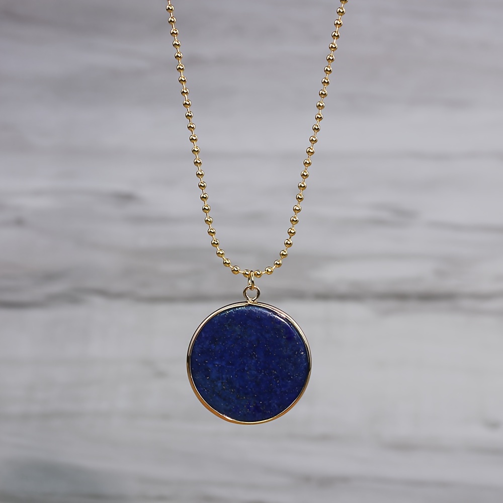 

Elegant Pendant Necklace - Vintage-inspired, Natural Stone Charm For Women | Perfect For Daily Wear & Vacations