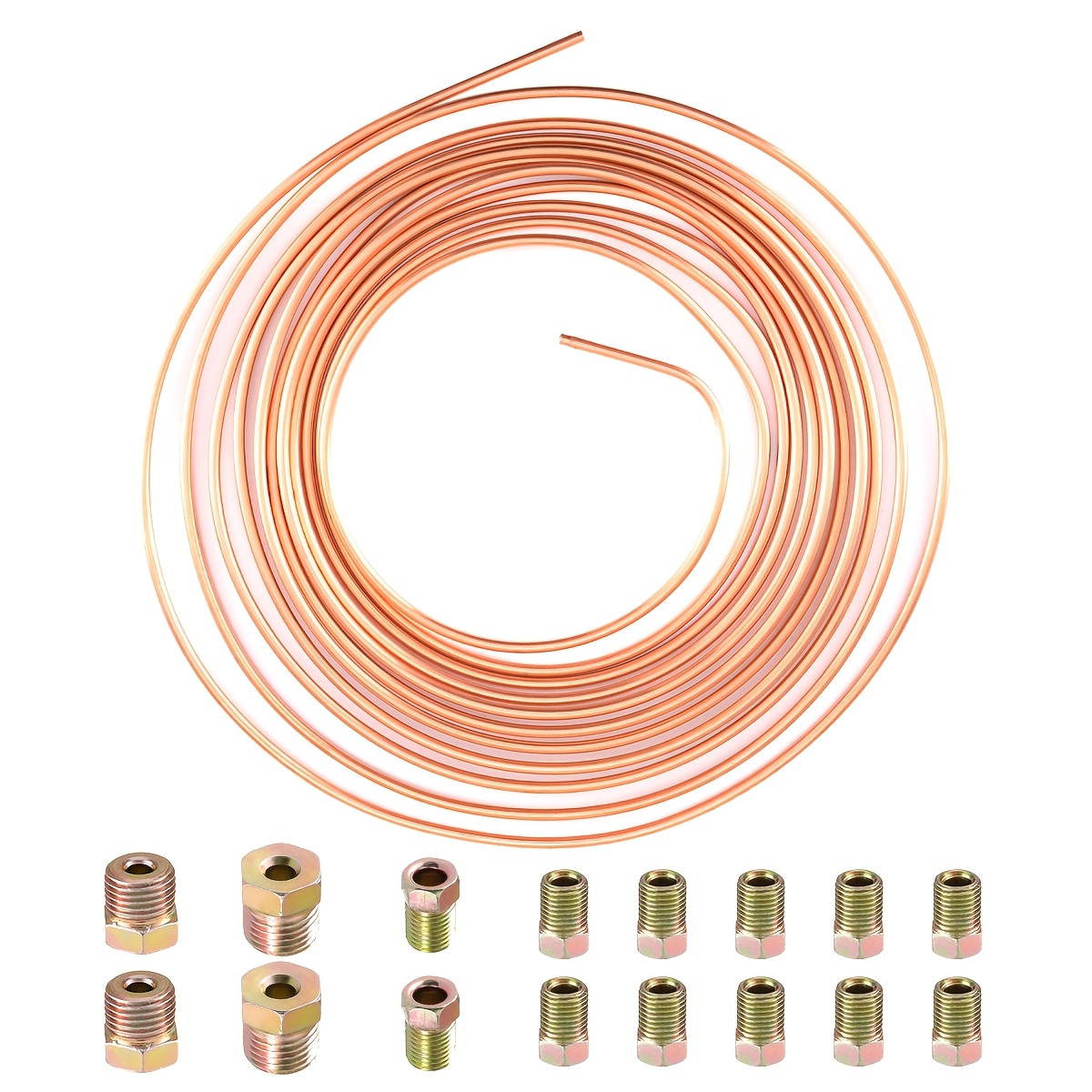 TEMU 7.5 Meters 3/16 Inch Brake Line Kit: Including 16pcs Additions And Upgraded Flexible Brake Line Coil