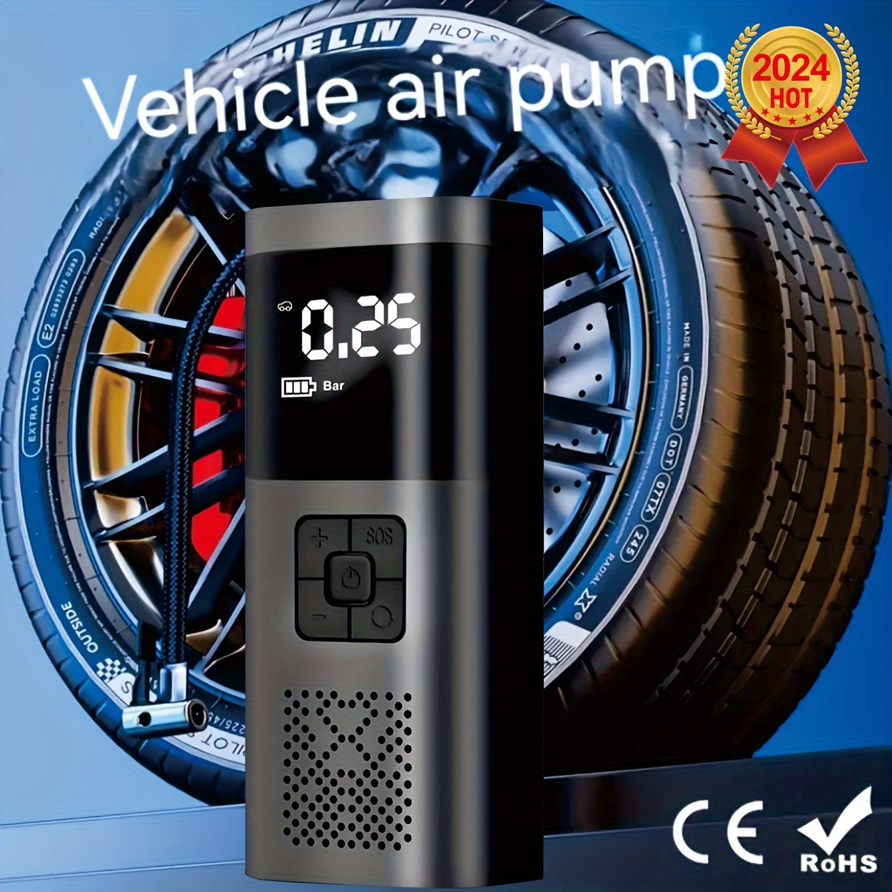 xiaomi 70mai compressore d'aria lite tp03, 12v portatile auto elettrica  pompa di aria, mini compressore pneumatico gonfiatore pneumatico auto