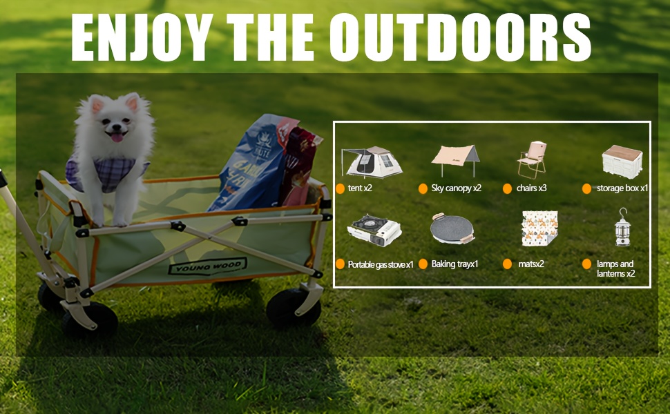 Collapsible Wagon Cart With Wheels Foldable - Folding Utility Heavy Duty Wagons Carts For Grocery Sports Garden Shopping Camping